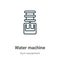 Water machine outline vector icon. Thin line black water machine icon, flat vector simple element illustration from editable gym