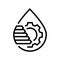 water management efficient line icon vector illustration