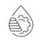 water management efficient line icon vector illustration