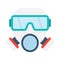 Water mask Isolated Vector icon that can be easily modified or edited