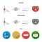 Water meter, bath and other equipment.Plumbing set collection icons in cartoon,flat,monochrome style vector symbol stock