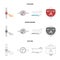 Water meter, bath and other equipment.Plumbing set collection icons in cartoon,outline,monochrome style vector symbol