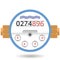 Water Meter Icon. Devise for Measuring Cosumption.