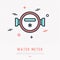 Water meter thin line icon