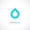 Water minimalistic vector logo