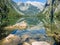 Water mirroring at the Obersee Alps