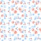 The water molecules, seamless background