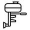 Water motor icon outline vector. Boat engine