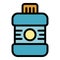 Water mouthwash icon color outline vector