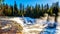 Water of the Murtle River as it tumbles over the cusp of Dawson Falls in Wells Gray Provincial Park