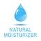 Water - natural moisturizer square concept poster.