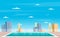 Water Outdoor Swimming Pool Hotel City Relax View Illustration