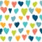 Water painted heart seamless pattern.