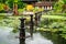 Water Palace of Tirta Gangga, Karangasem, Indonesia. Popular beautiful water palace with fountains and traditional hindu demons