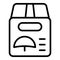 Water parcel box icon outline vector. Delivery service
