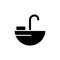 Water pipes black icon concept. Water pipes flat vector symbol, sign, illustration.