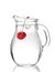 Water pitcher with red cherry
