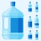 Water plastic bottle vector transparent mineral beverage blank refreshment nature blue clean liquid aqua fluid template