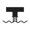 Water Pollution glyph vector icon isolated