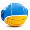 Water polo ball and cap