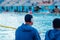 Water Polo Players Observing the game