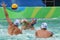 Water Polo Team Hungary in blue and Team Greece in action during Rio 2016 Olympics Men`s Preliminary Round Group A match