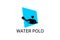 water polo vector line icon. playing water polo. sport pictogram illustration.
