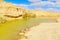 Water pond and landscape in Makhtesh crater Ramon