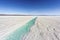 Water pool on Salinas Grandes Jujuy, Argentina.