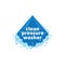 water pressure washing and cleaning service vector logo design