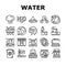 Water Purification Collection Icons Set Vector