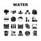 Water Purification Collection Icons Set Vector