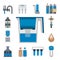 Water purification icon faucet fresh recycle pump astewater treatment collection vector illustration.