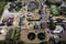 Water purification plant in construction from above