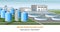 Water Purification Plant Illustration