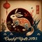 Water Rabbit, Happy Chinese Year 2023 , AI Generate Image