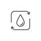 Water Recycle outline icon