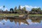 Water reflection of Angkor Wat in Cambodia