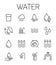 Water related vector icon set.