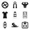 Water replenishment icons set, simple style