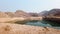 Water reservoir lake at Jebel Jais mountain in the UAE