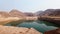 Water reservoir lake at Jebel Jais mountain in the UAE