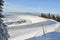 Water reservoir for the snow production in the Romania ski resort Poiana Brasov.