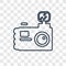 Water Resist Camera concept vector linear icon isolated on trans