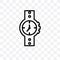 Water Resist Watch vector linear icon isolated on transparent background, Water Resist Watch transparency concept can be used for