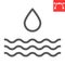 Water resources line icon, environment and ecology, water drop sign vector graphics, editable stroke linear icon, eps 10