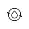 water, revers, circle icon. Simple thin line, outline illustration of water icons for UI and UX, website or mobile application