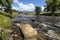 Water running in mountain stream