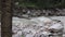 Water rushing in a Himalayan river near the Annapurna range. Nepal