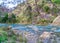 Water rushing over rocky bottom of Rangatikei River